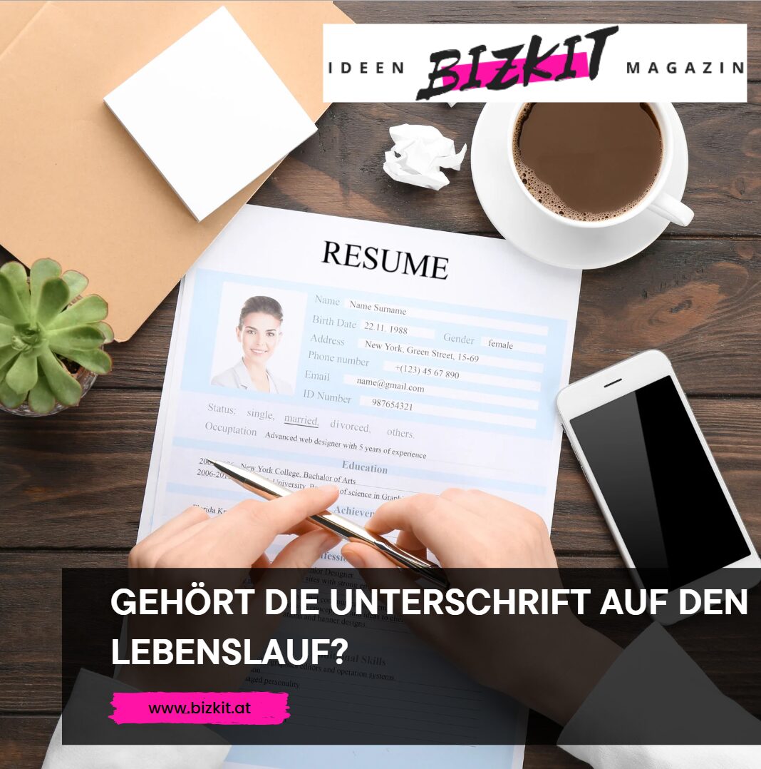 Gehört die Unterschrift auf den Lebenslauf