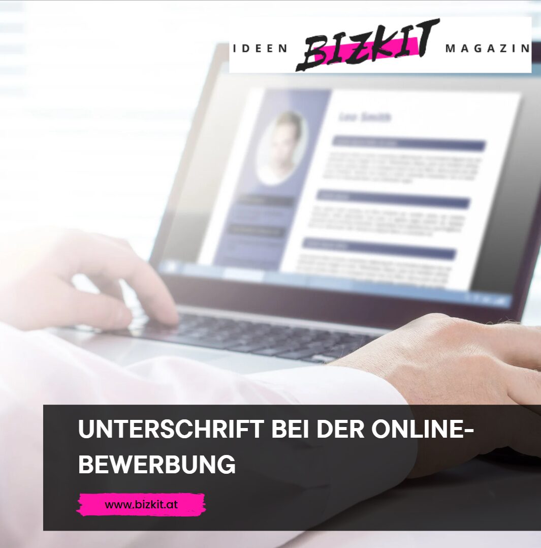 Unterschrift bei der Online-Bewerbung