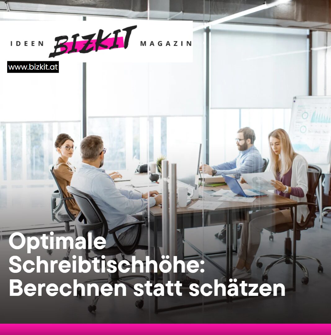 Optimale Schreibtischhöhe Berechnen statt schätzen