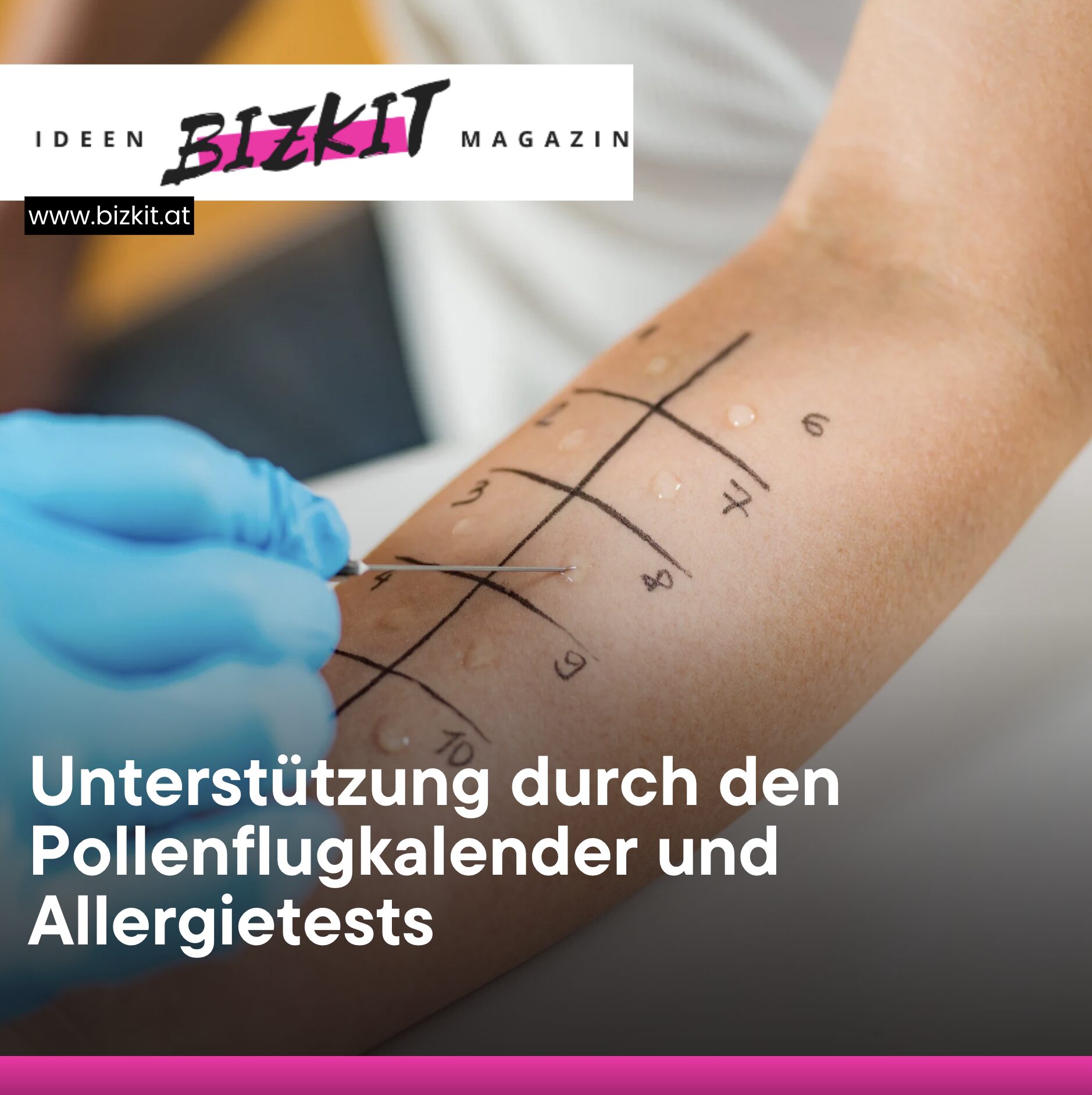 Unterstützung durch den Pollenflugkalender und Allergietests