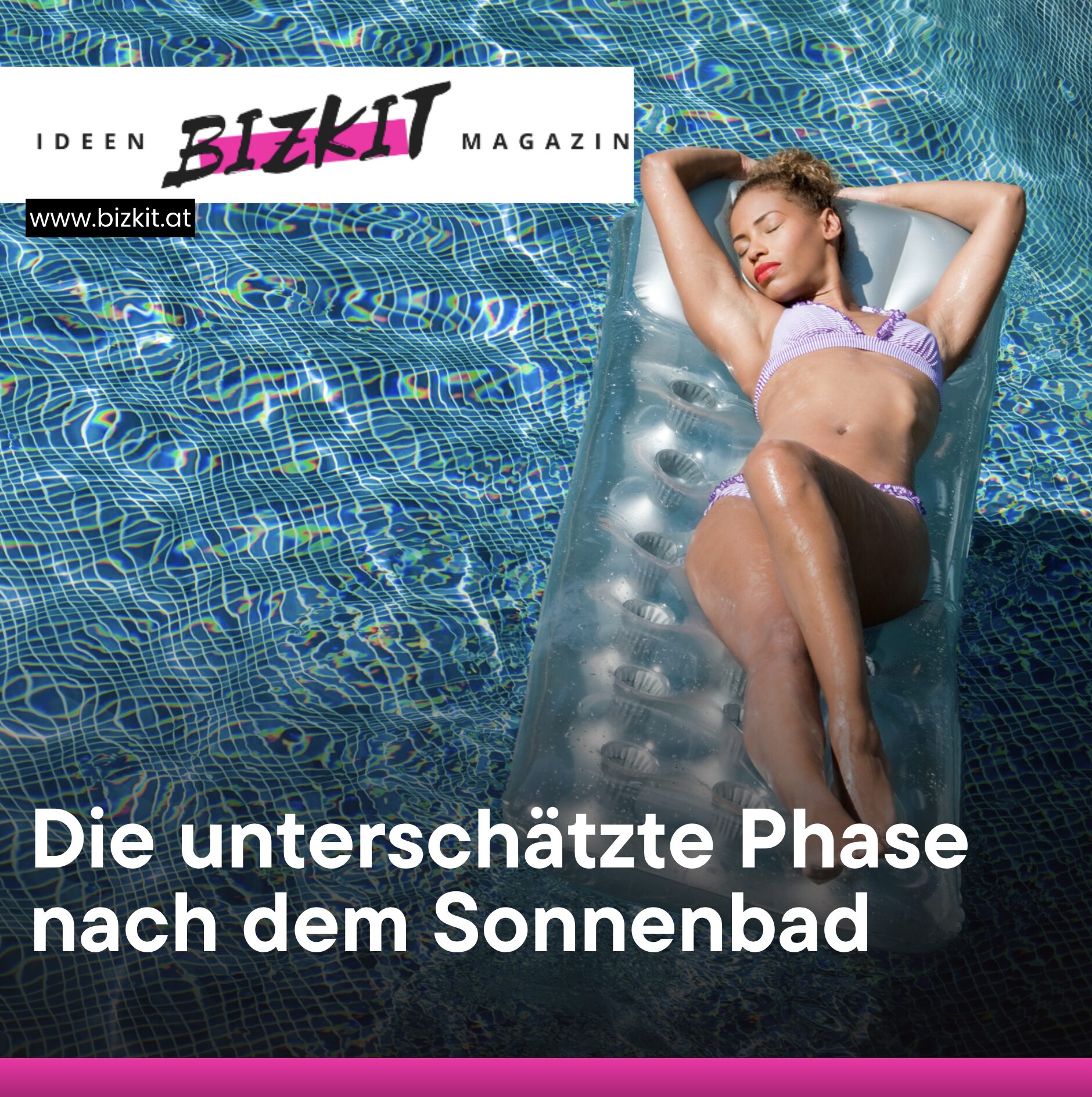 Phase nach dem Sonnenbad After-Sun-Pflege