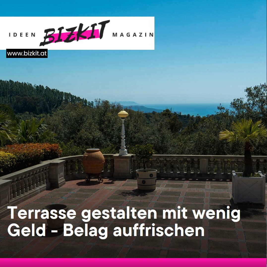 Terrasse gestalten mit wenig Geld - Belag auffrischen